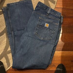 Carhartt Men's Relaxed Fit Dark Blue Jeans